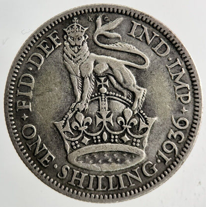 1936 George V One Shilling Silver Coin | Fine Collectable Grade