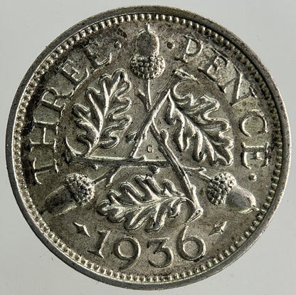 1936 George V Threepence Silver Coin | Very High Grade