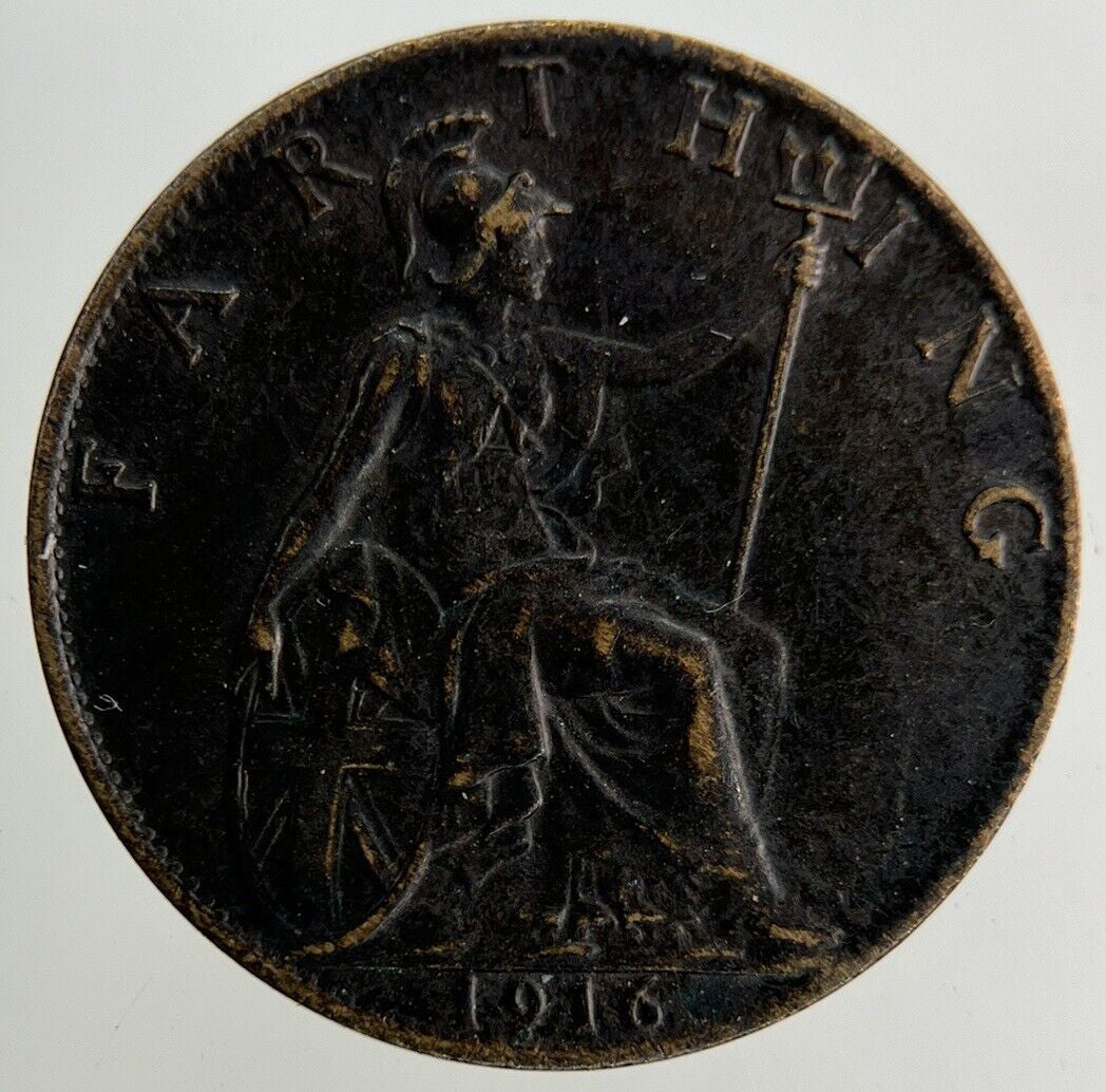 1916 George V Farthing Coin | Fine Collectable Grade