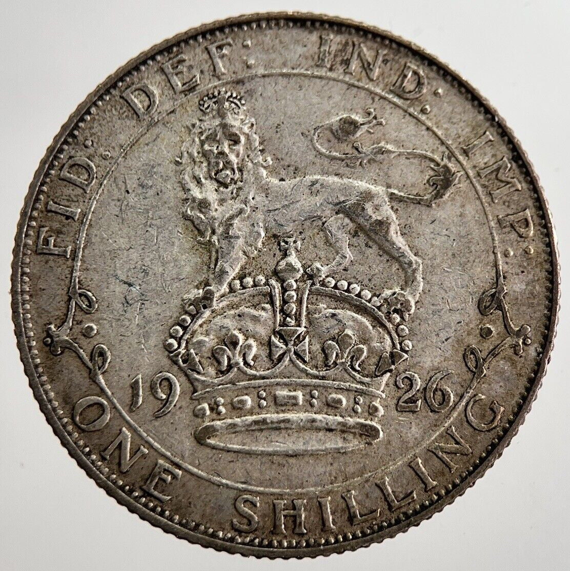 1926 George V Shilling Silver Coin | Very High Grade | a8605