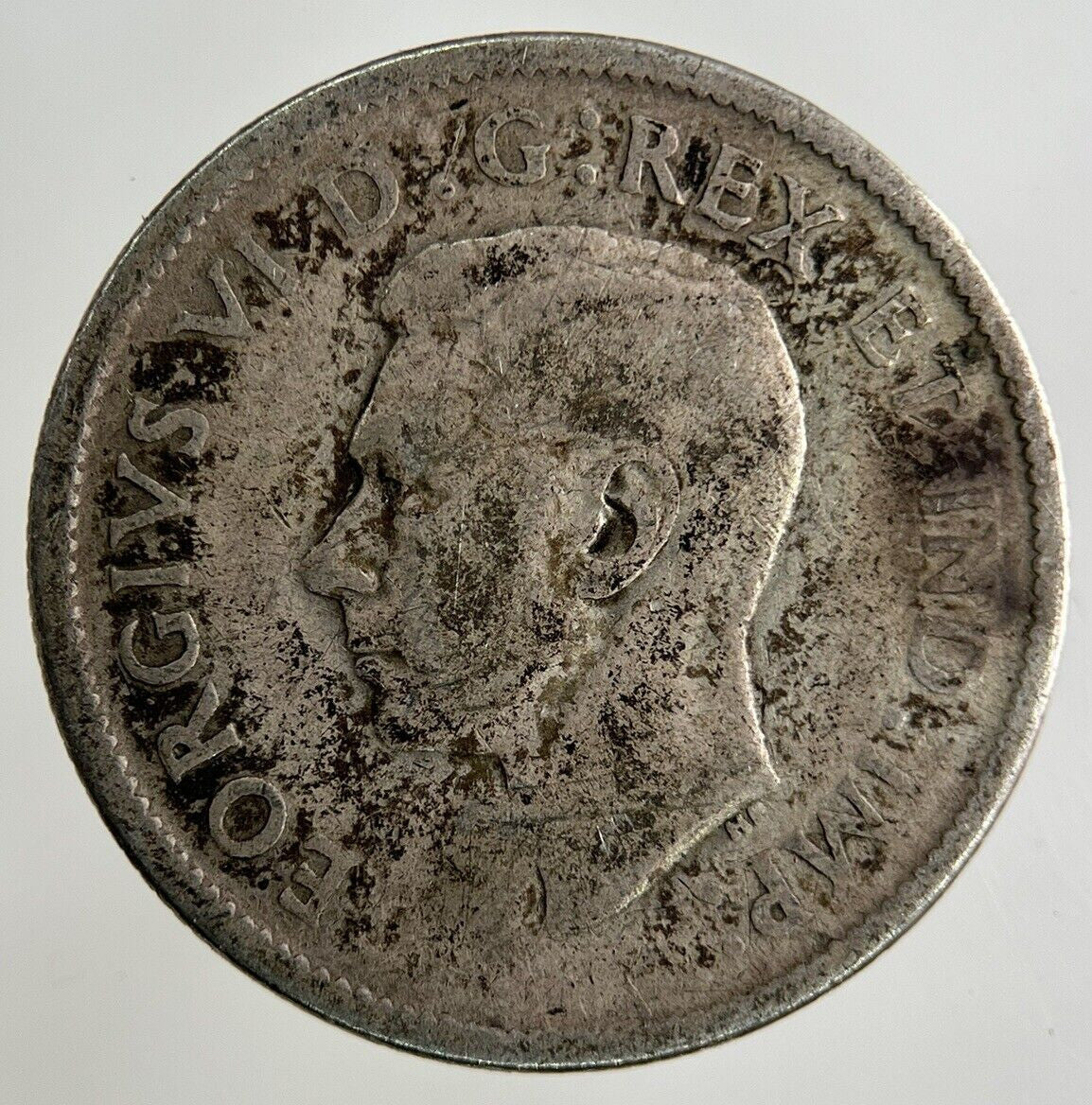 1943 Canada 25 Cents Silver Coin | Fair Grade