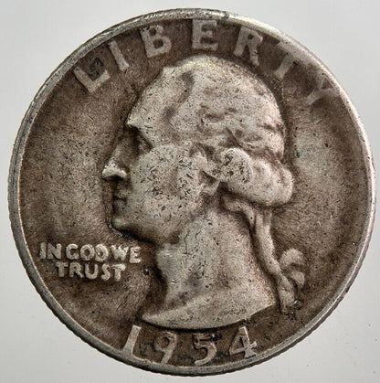 1954 - S US USA Quarter Dollar Silver Coin | Collectable Grade | a7956