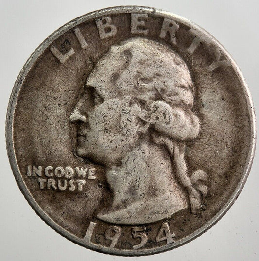 1954 - S US USA Quarter Dollar Silver Coin | Collectable Grade | a7956