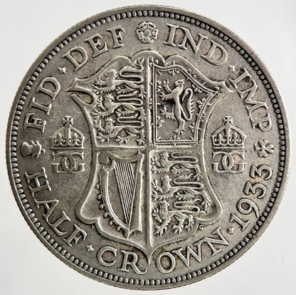 1933 George V Half - Crown Silver Coin | Fine Collectable Grade