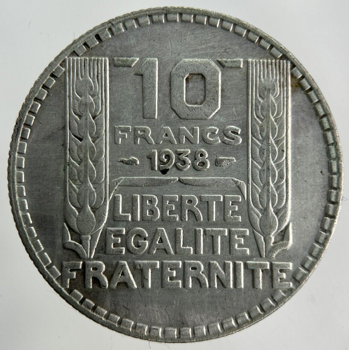 1938 France 10 Franc Silver Coin | Very High Grade