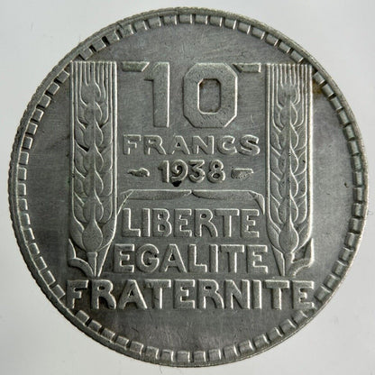 1938 France 10 Franc Silver Coin | Very High Grade