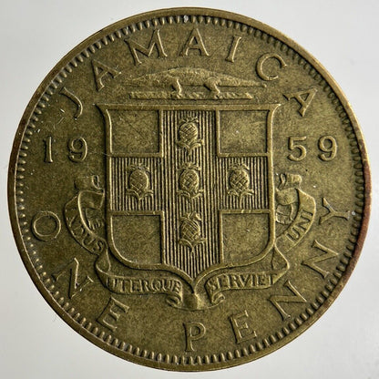 1959 Jamaica One Penny Coin | Fine Collectable Grade