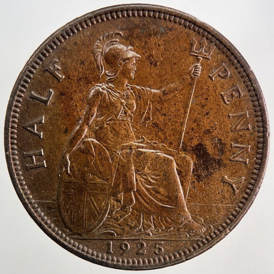 1925 George V Half-Penny Coin | Very High Grade