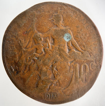 1913 France 10 Centimes Coin | Collectable Grade