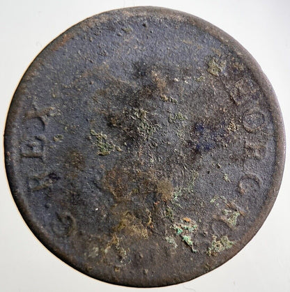Irish Hibernia Half - Penny Coin George III | Fair Grade | a3702