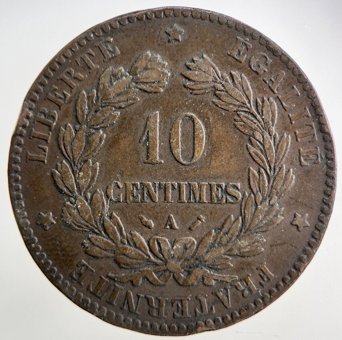 1893 France 10 Centimes Coin | Fine Collectable Grade