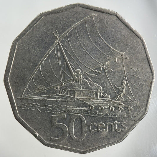 1990 Fiji 50 Cents Coin | Fine Collectable Grade