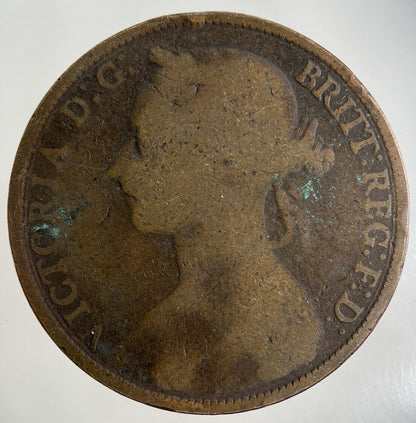 1884 Victoria One Penny Coin | Collectable Grade