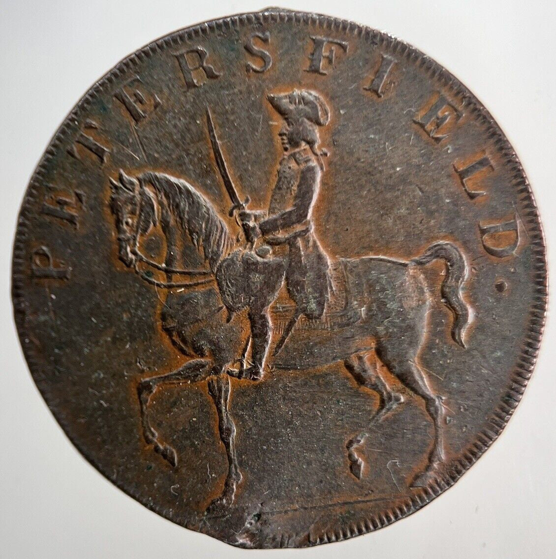 1793 Promissory Petersfield Half-Penny Token Coin | Very High Grade | a6605