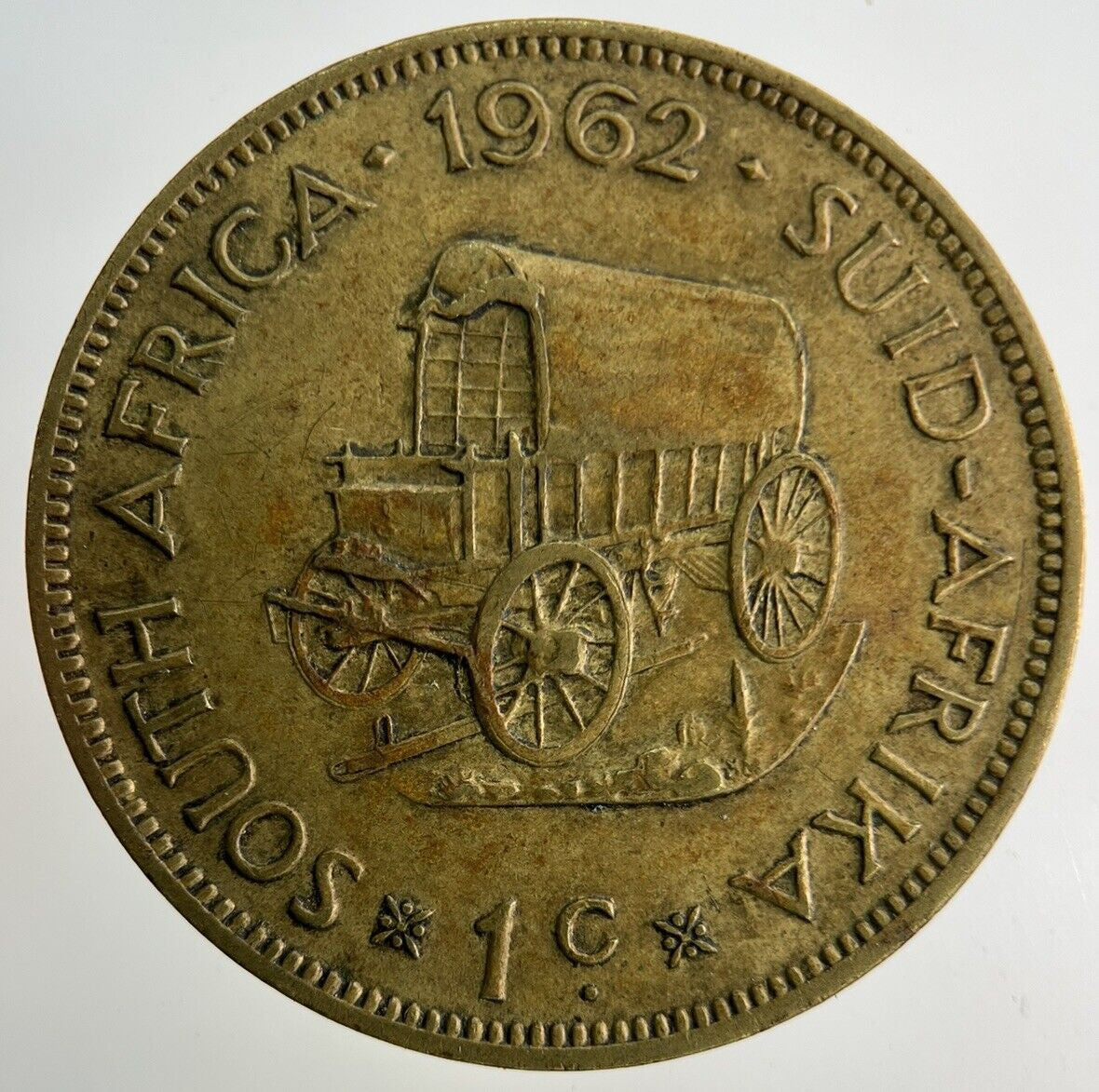 1962 South Africa 1 Cent Coin | Fine Collectable Grade