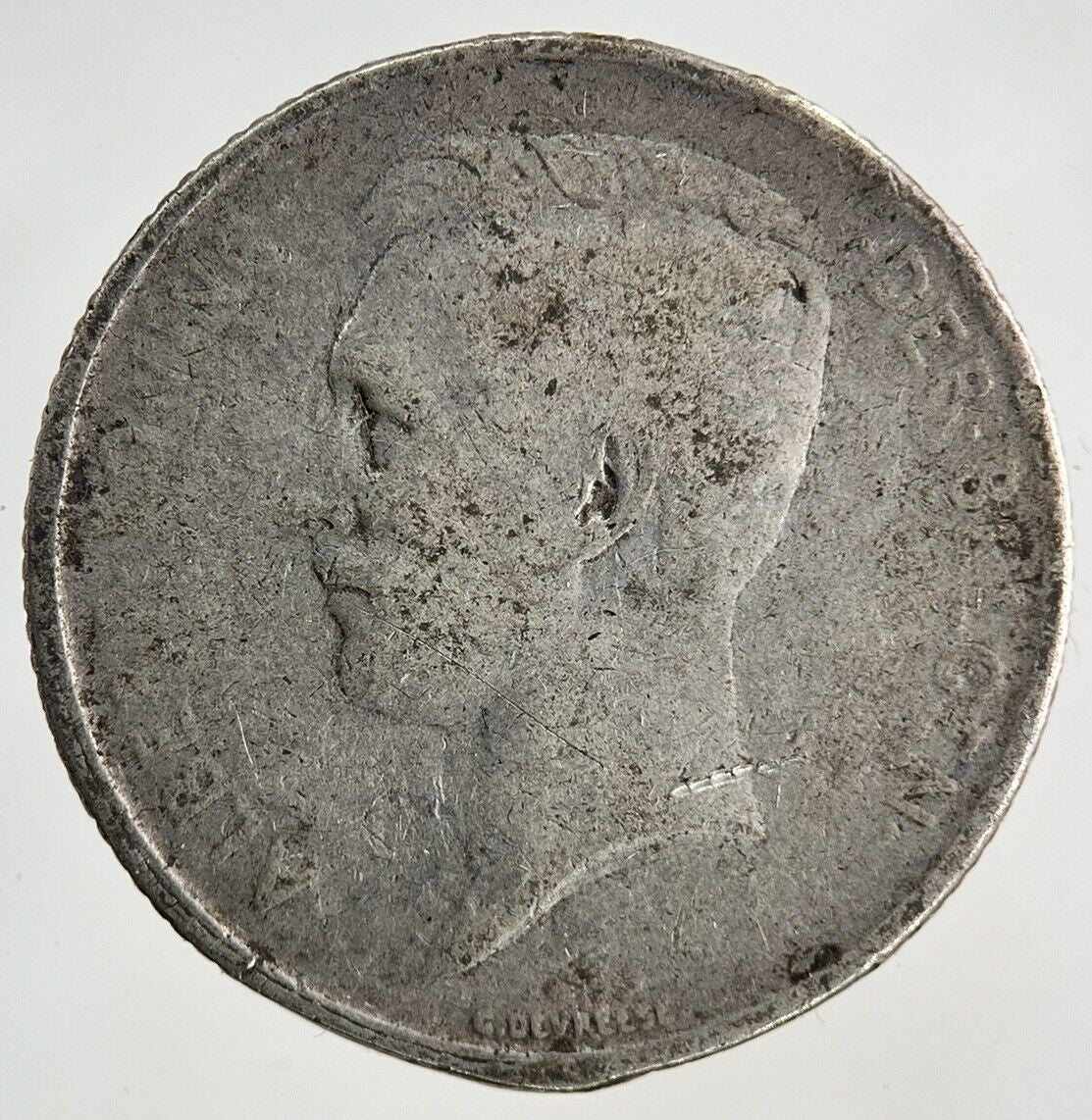 1914 Belgium 1 Franc Silver Coin | Collectable Grade