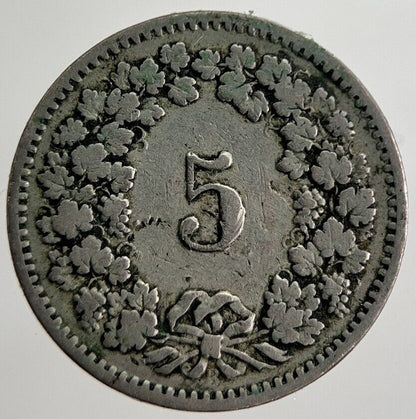 1885 Switzerland Swiss 5 Rappen Coin | Collectable Grade | a8387