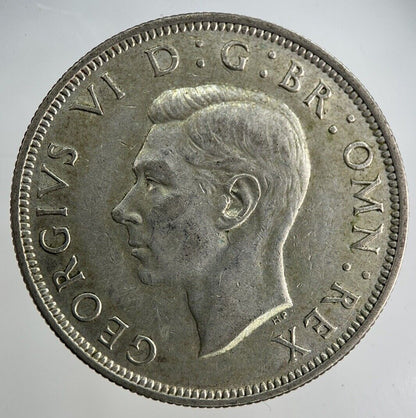 1945 George VI Half - Crown Silver Coin | Fine Collectable Grade