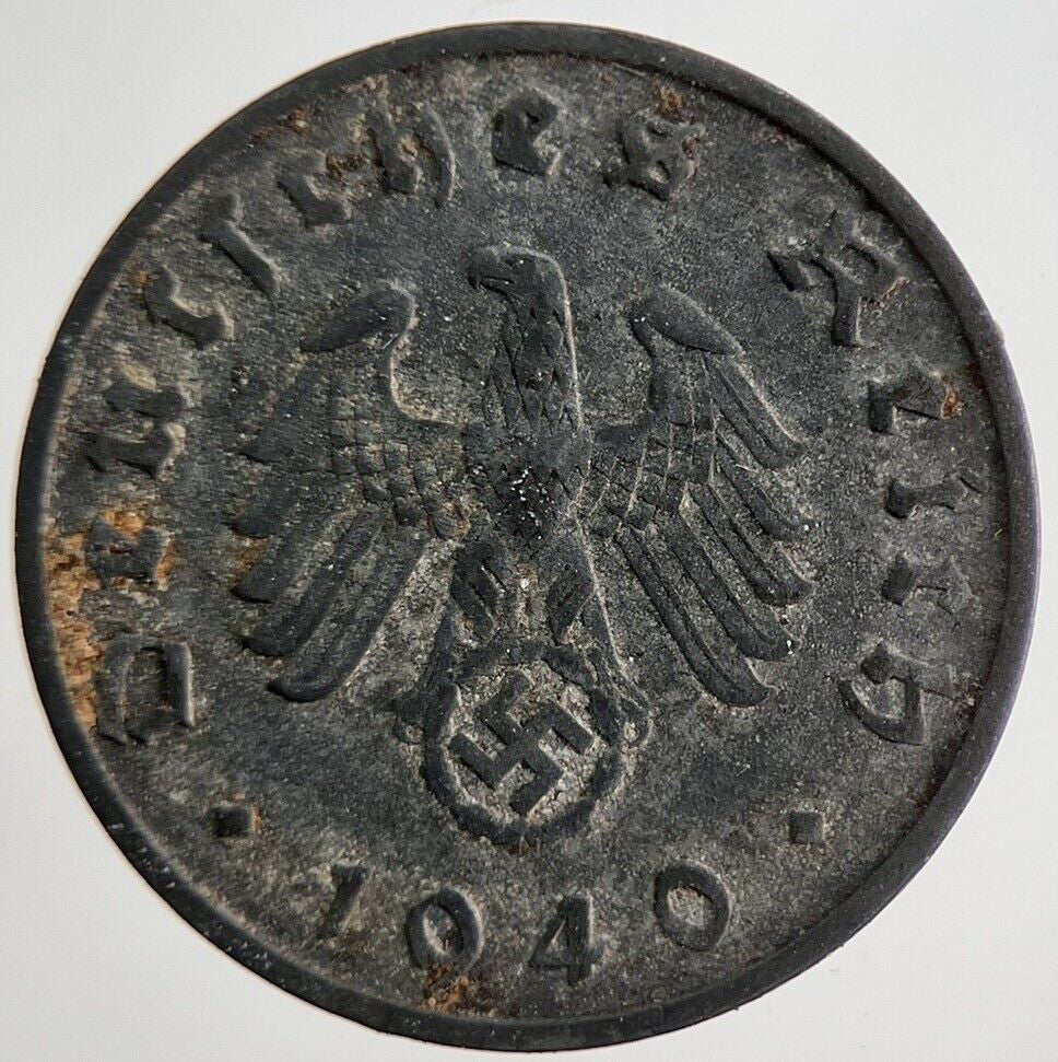 1940 Germany Nazi 10 Pfennig Coin | Fine Collectable Grade