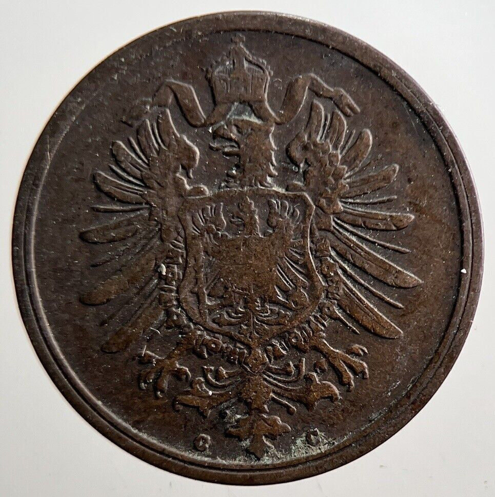 1875 Germany 2 Pfennig Coin | Fine Collectable Grade | a3552