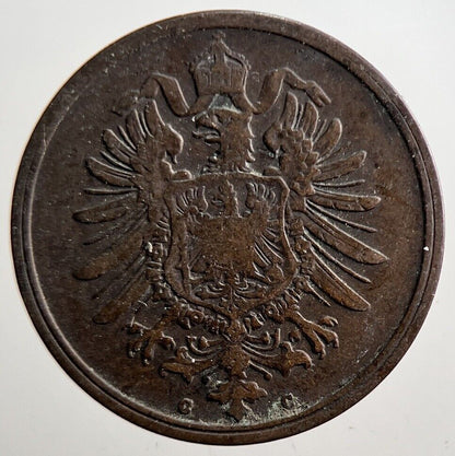 1875 Germany 2 Pfennig Coin | Fine Collectable Grade | a3552