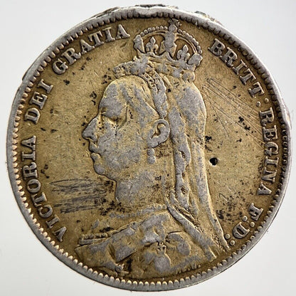 1891 Jubilee Head Victoria Shilling Silver Coin | Collectable Grade | a2765