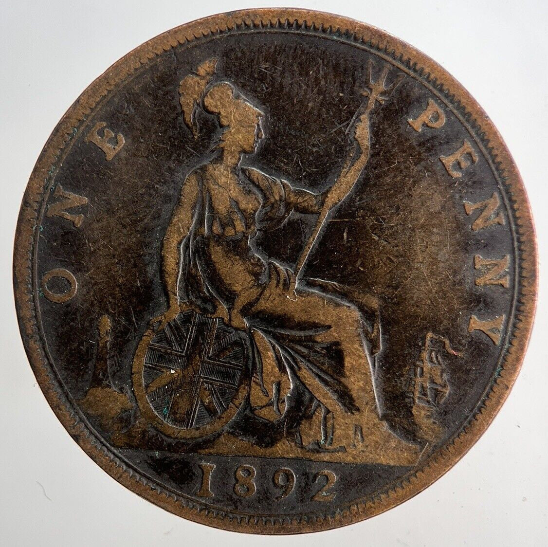 1892 Victoria One Penny Coin | Collectable Grade