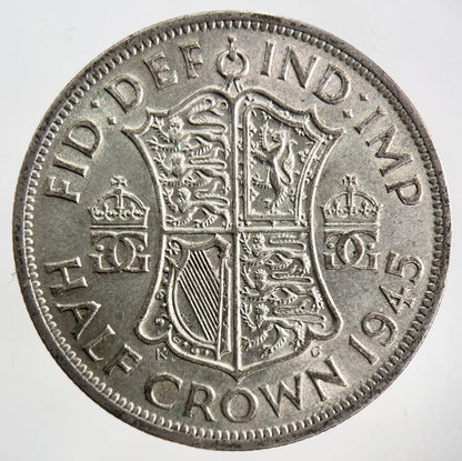 1945 George VI Silver Half - Crown Coin | Fine Collectable Grade
