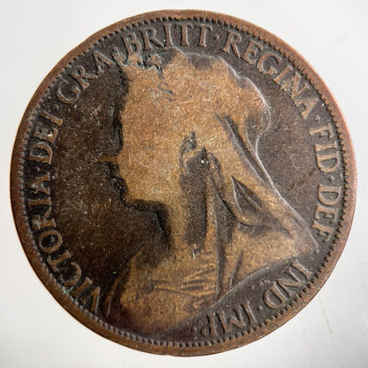 1896 Victoria One Penny Coin | Collectable Grade