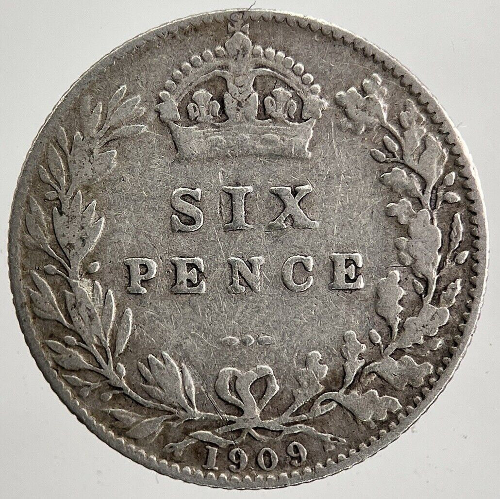 1909 Edward VII Sixpence Silver Coin | Collectable Grade | a5010
