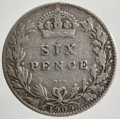 1909 Edward VII Sixpence Silver Coin | Collectable Grade | a5010
