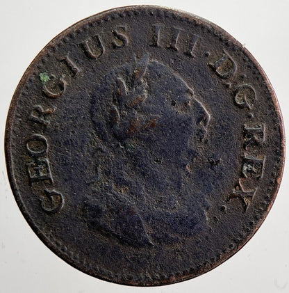 1806 Irish George III Hibernia Farthing Coin | Fine Collectable Grade | a6020