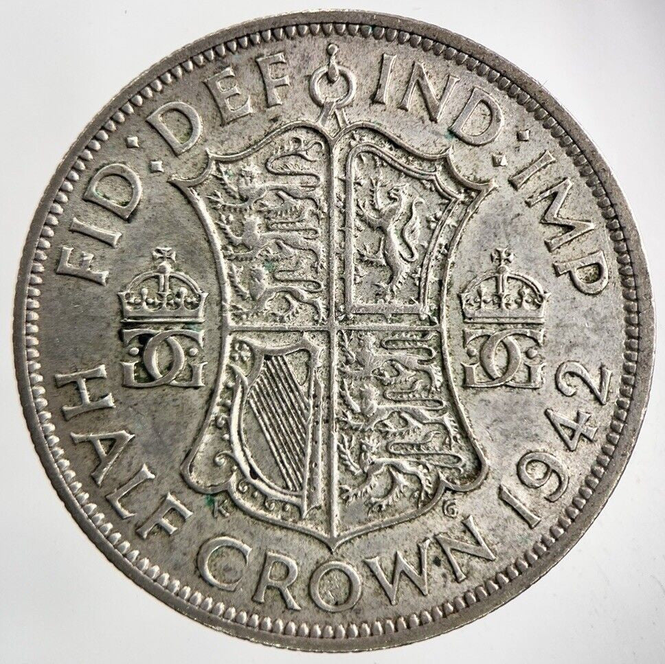 1942 George VI Half - Crown Silver Coin | Very High Grade