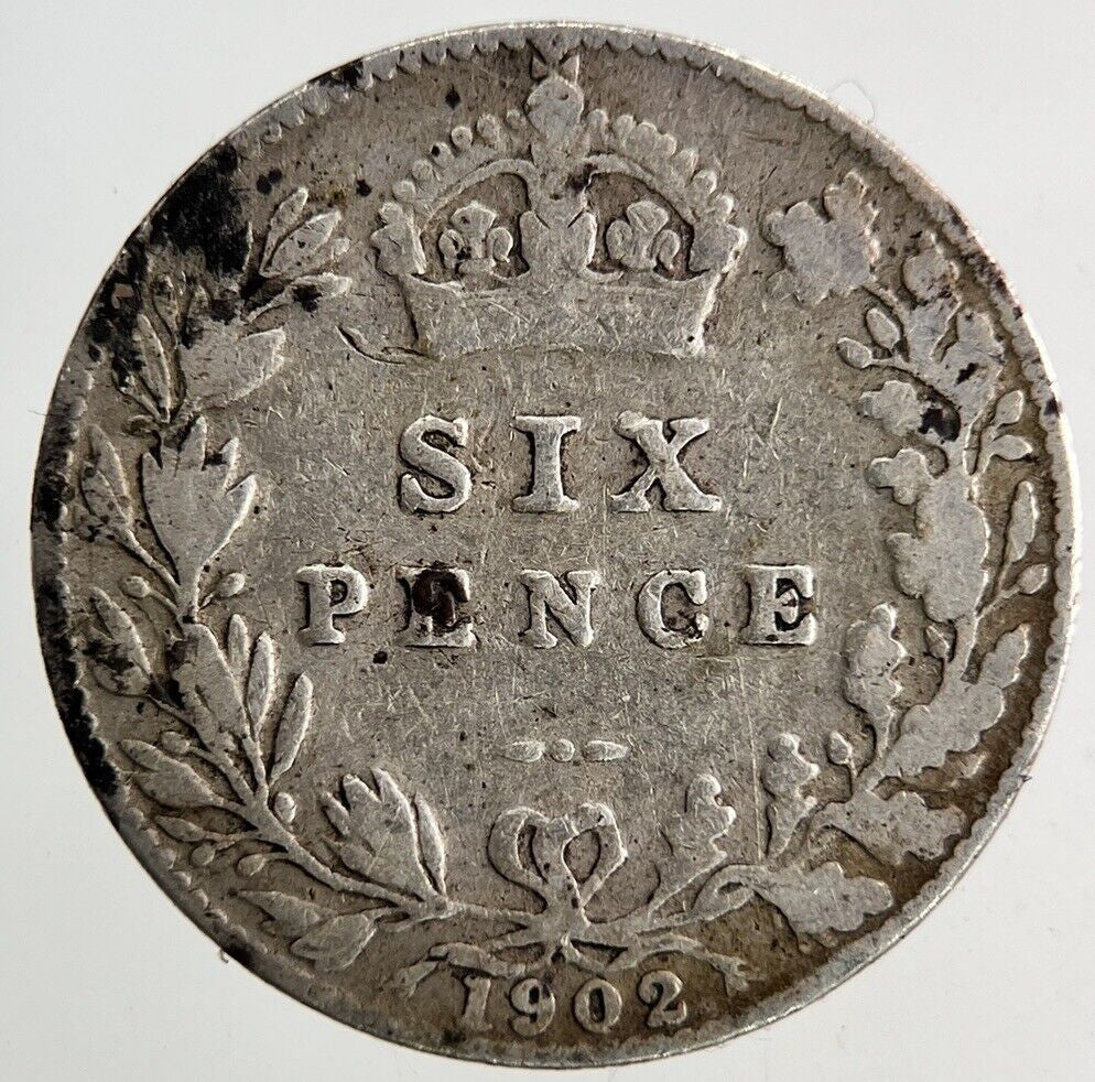 1902 Edward VII Sixpence Silver Coin | Collectable Grade