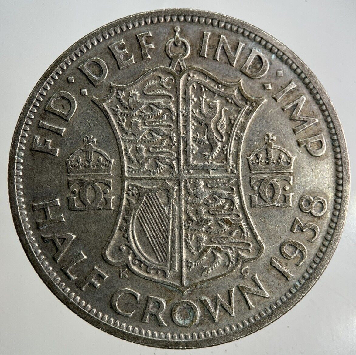 1938 George VI Half - Crown Silver Coin | Fine Collectable Grade
