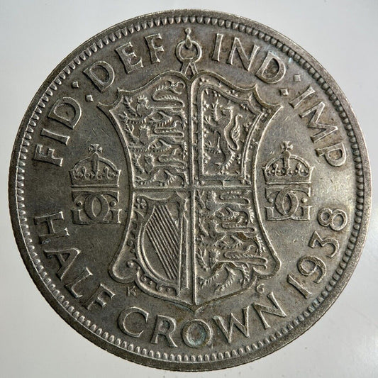 1938 George VI Half - Crown Silver Coin | Fine Collectable Grade