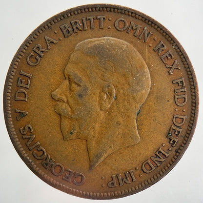 1928 George V One Penny Coin | Fine Collectable Grade