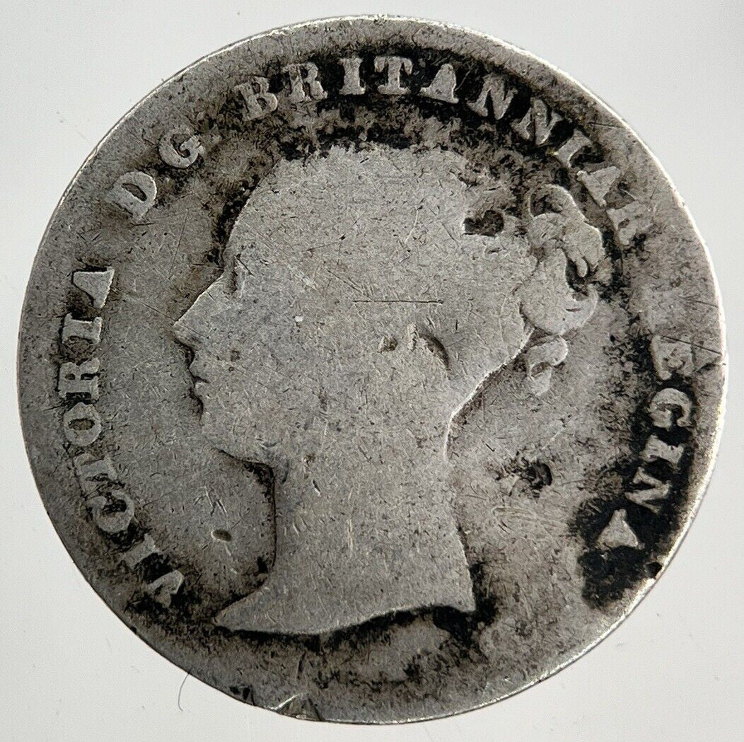 British Victoria Threepence Silver Coin | Fair Grade