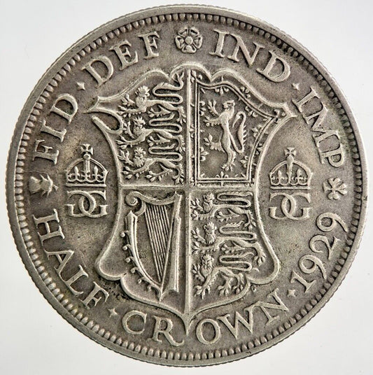 1929 George V Half - Crown Silver Coin | Fine Collectable Grade