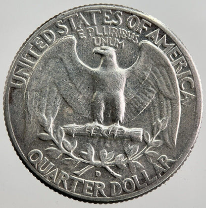 1964 - D US USA Quarter Dollar Silver Coin | Fine Collectable Grade | a7935