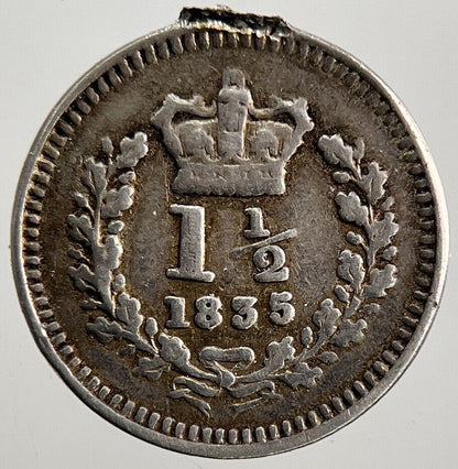 1835 William IV 1 - 1/2 Pence Silver Coin | Collectable Grade | a2602