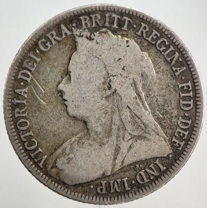 1900 Victoria Shilling Silver Coin | Fine Collectable Grade | a5838