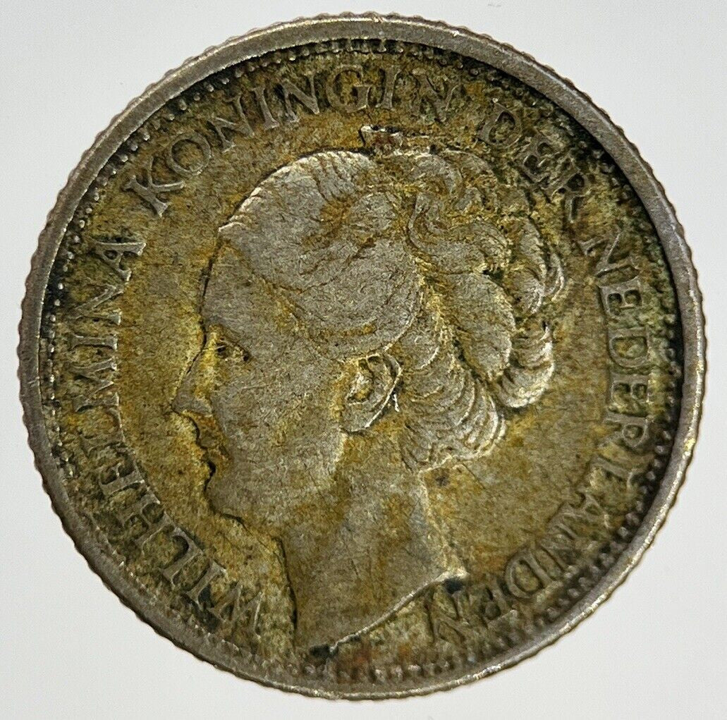 1944 Netherlands 1/10 Gulden Silver Coin | Fine Collectable Grade