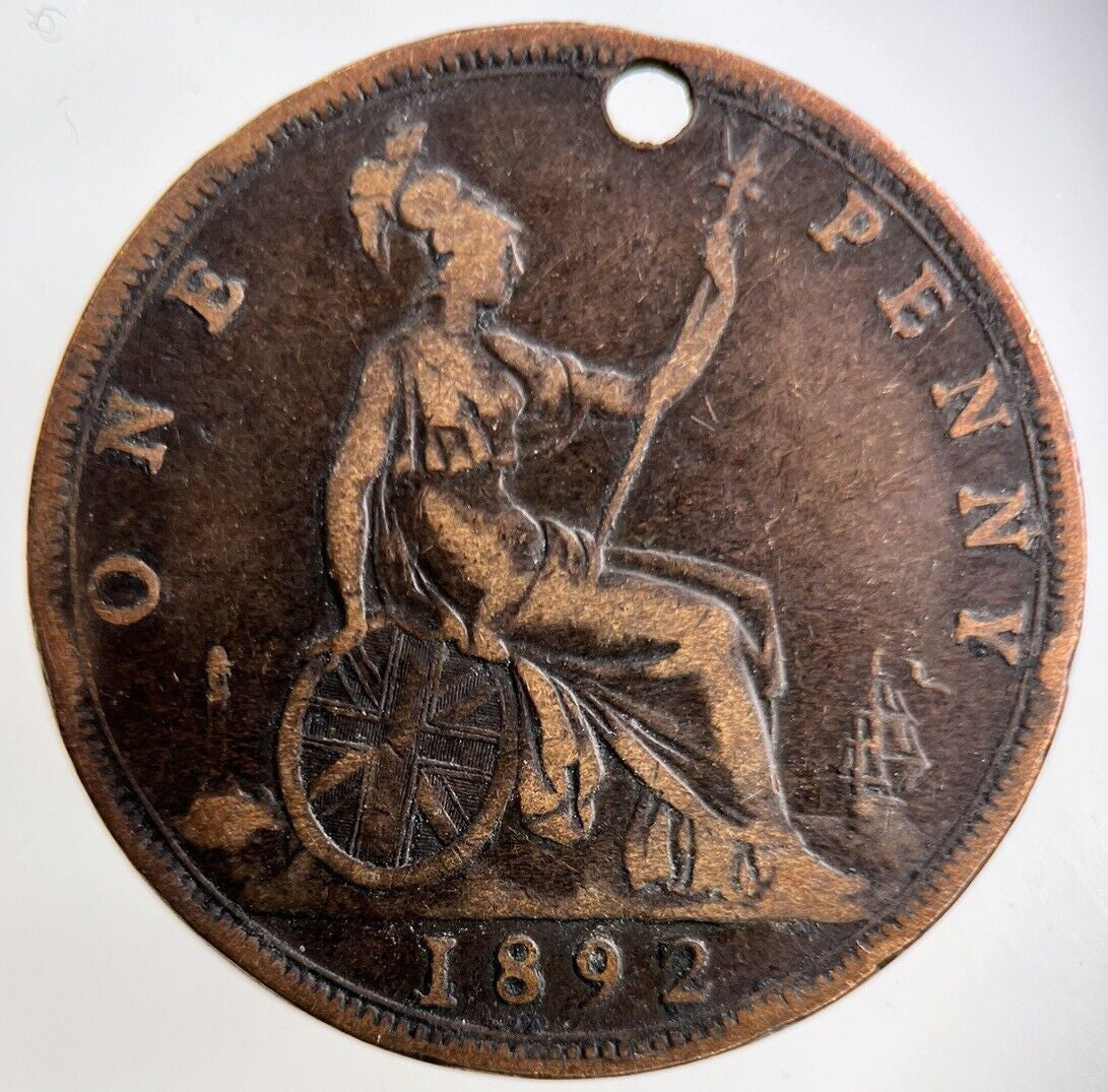 1892 Victoria One Penny Coin | Fine Collectable Grade