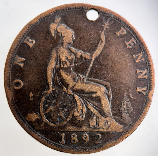 1892 Victoria One Penny Coin | Fine Collectable Grade