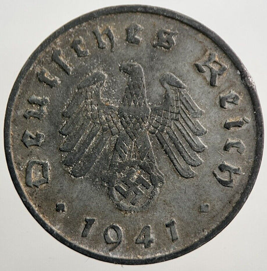1941-A Germany Nazi 10 Pfennig Coin | Fine Collectable Grade | a2500