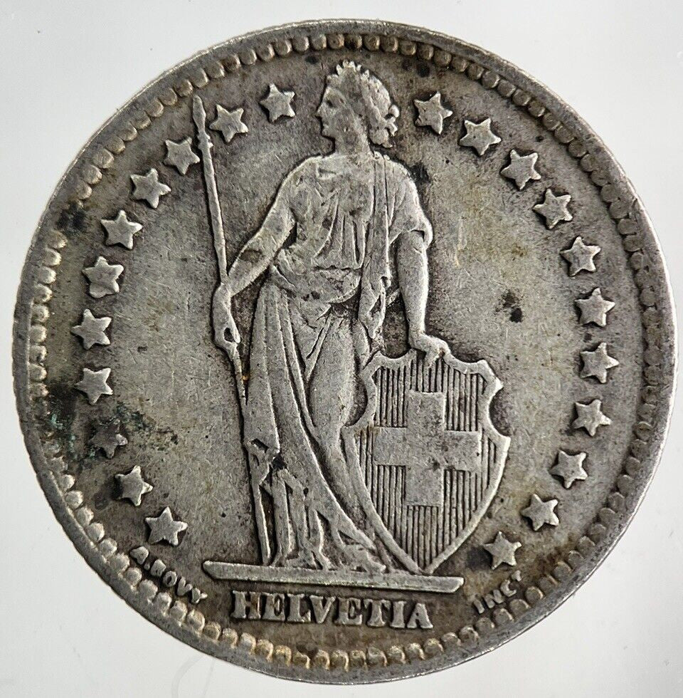 1943 Switzerland Swiss 1 Franc Silver Coin | Fine Collectable Grade