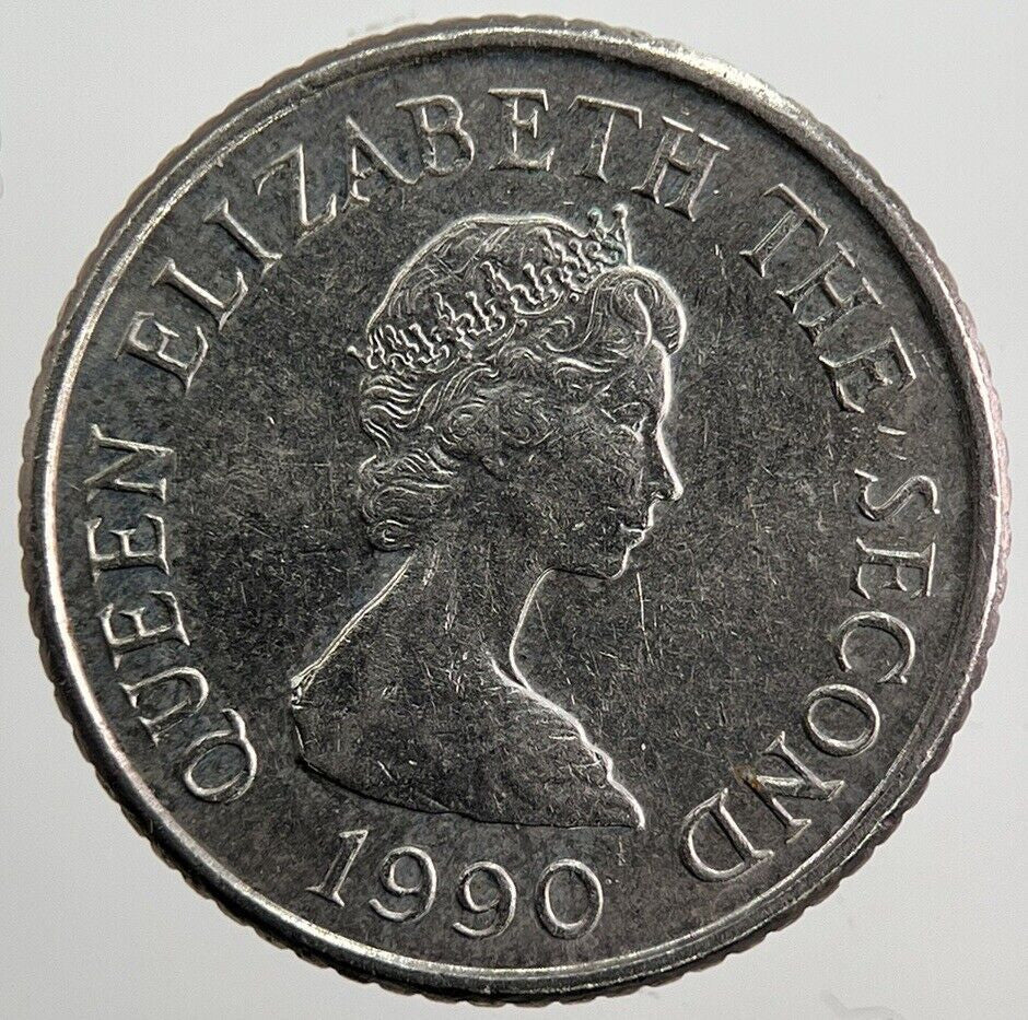 1990 Jersey 5p 5 Five - Pence Coin | Very High Grade | a4981
