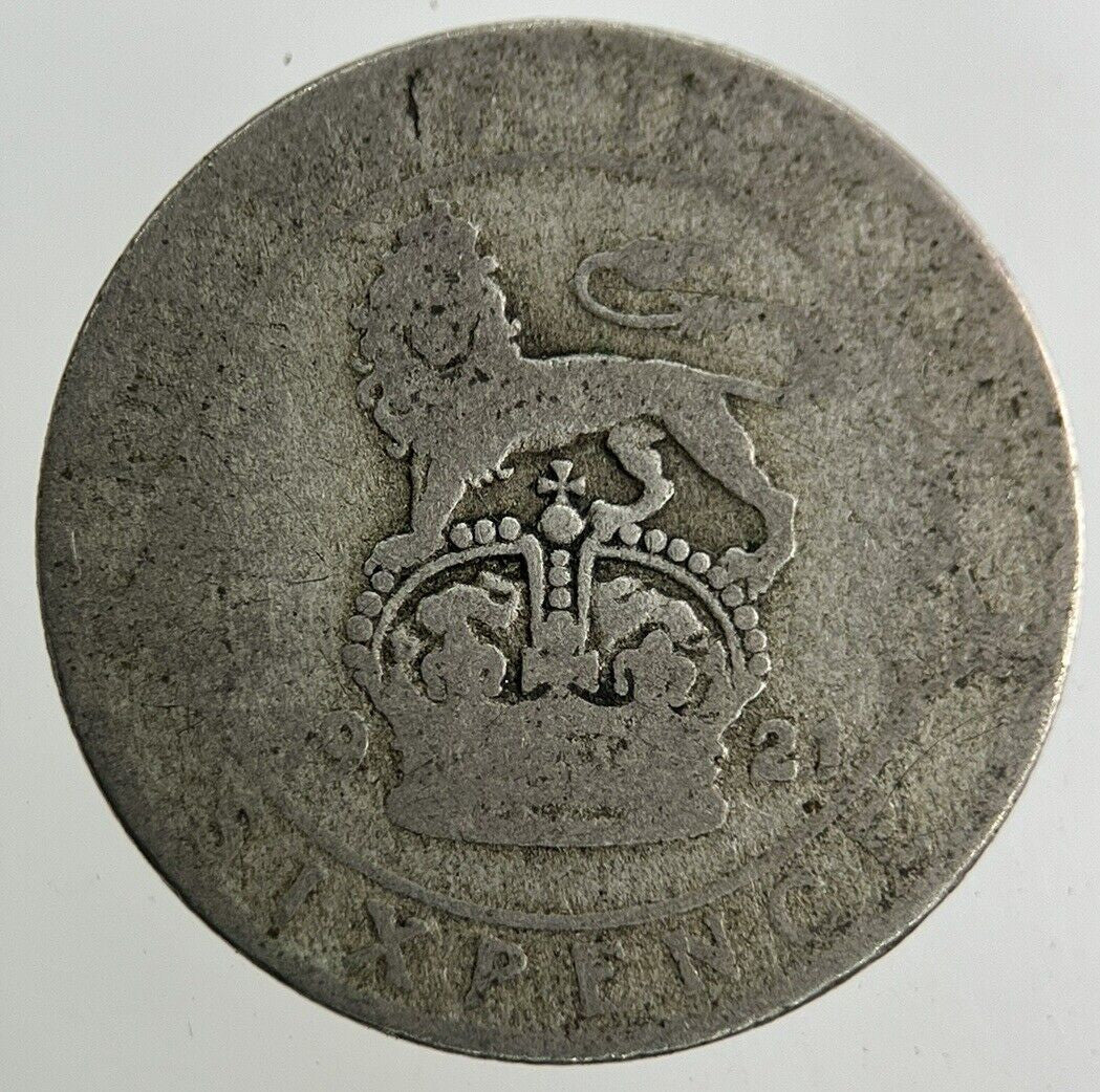 1921 George V Sixpence Silver Coin | Fair Grade