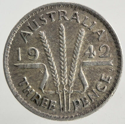 1942 - S Australia Threepence Silver Coin | Fine Collectable Grade